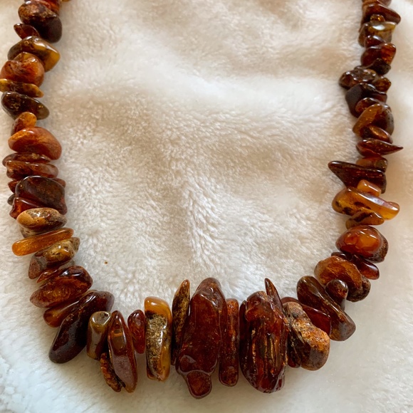 Natural Raw Chunky Baltic Amber Necklace 30" - Picture 8 of 12